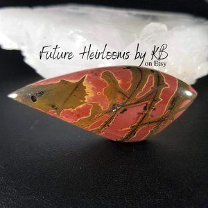 Large Cherry Creek Jasper Drilled Cab * 52.76 x 22.47 x 6.63mm * CCD2D3